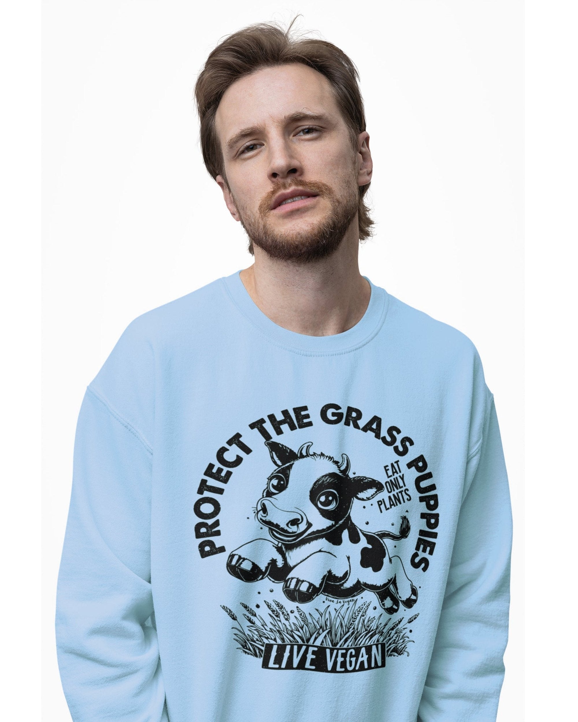 Vegan Sweatshirt - Unisex - Protect The Grass Puppies