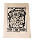 Vegan Tea Towel. 100% cotton. Vegetable print by eco-ethical brand Viva La Vegan