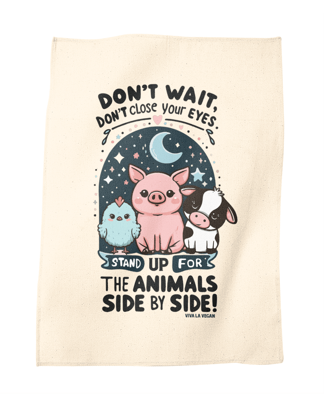Vegan Tea Towel: Stand Up For The Animals