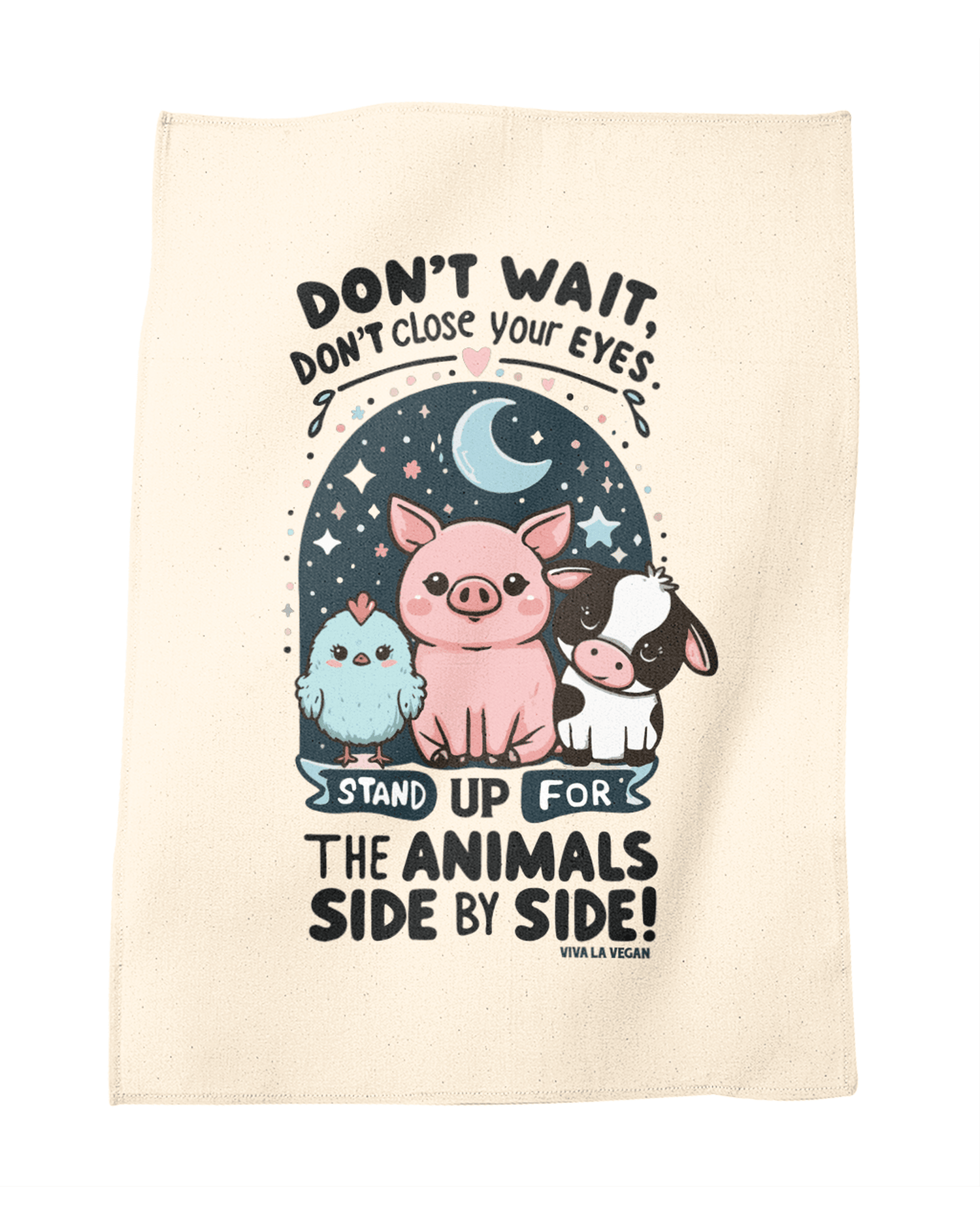 Vegan Tea Towel: Stand Up For The Animals