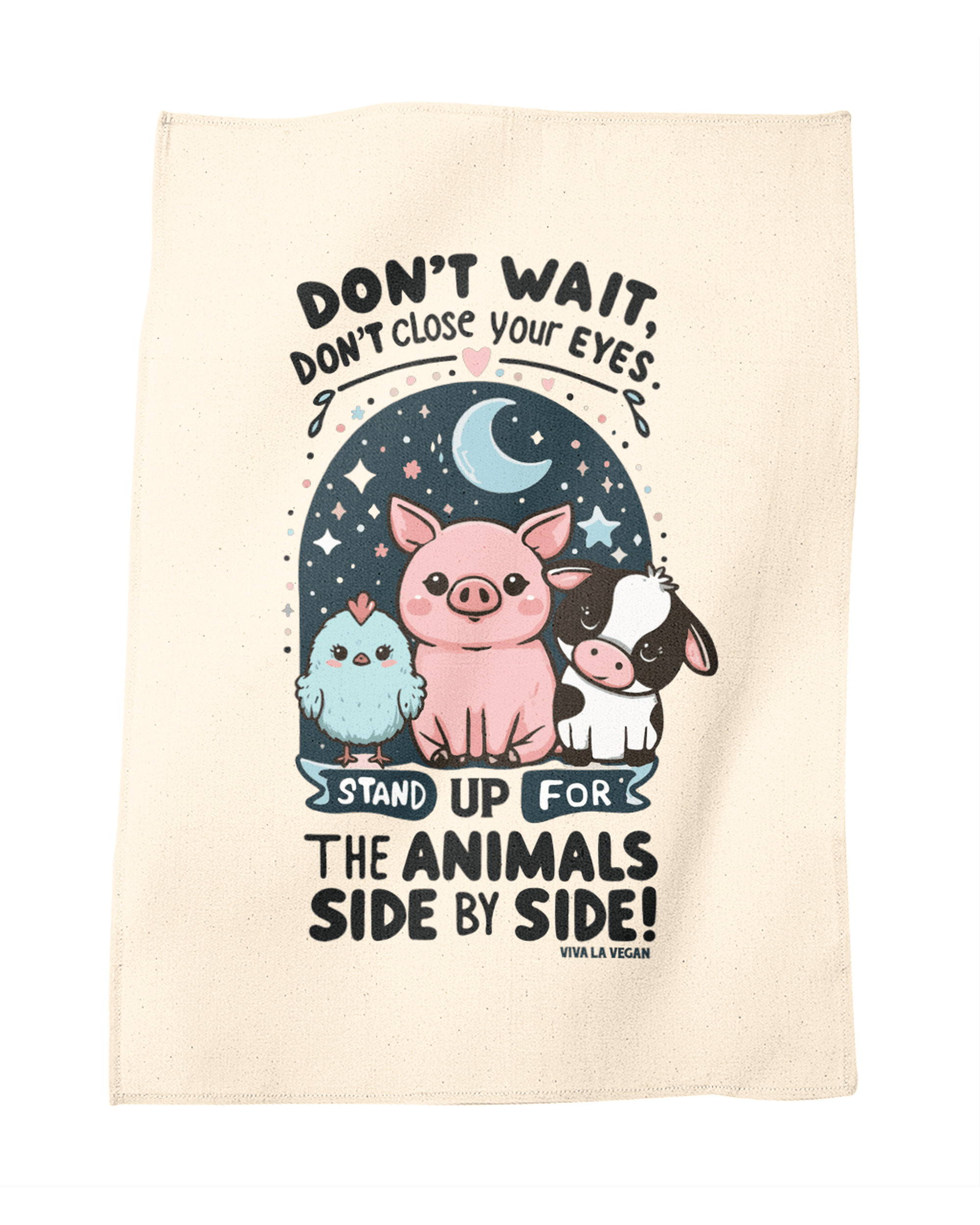 Vegan Tea Towel: Stand Up For The Animals