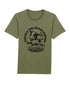 Flat lay unisex tshirt with crew neck, inset sleeves , torso print &
