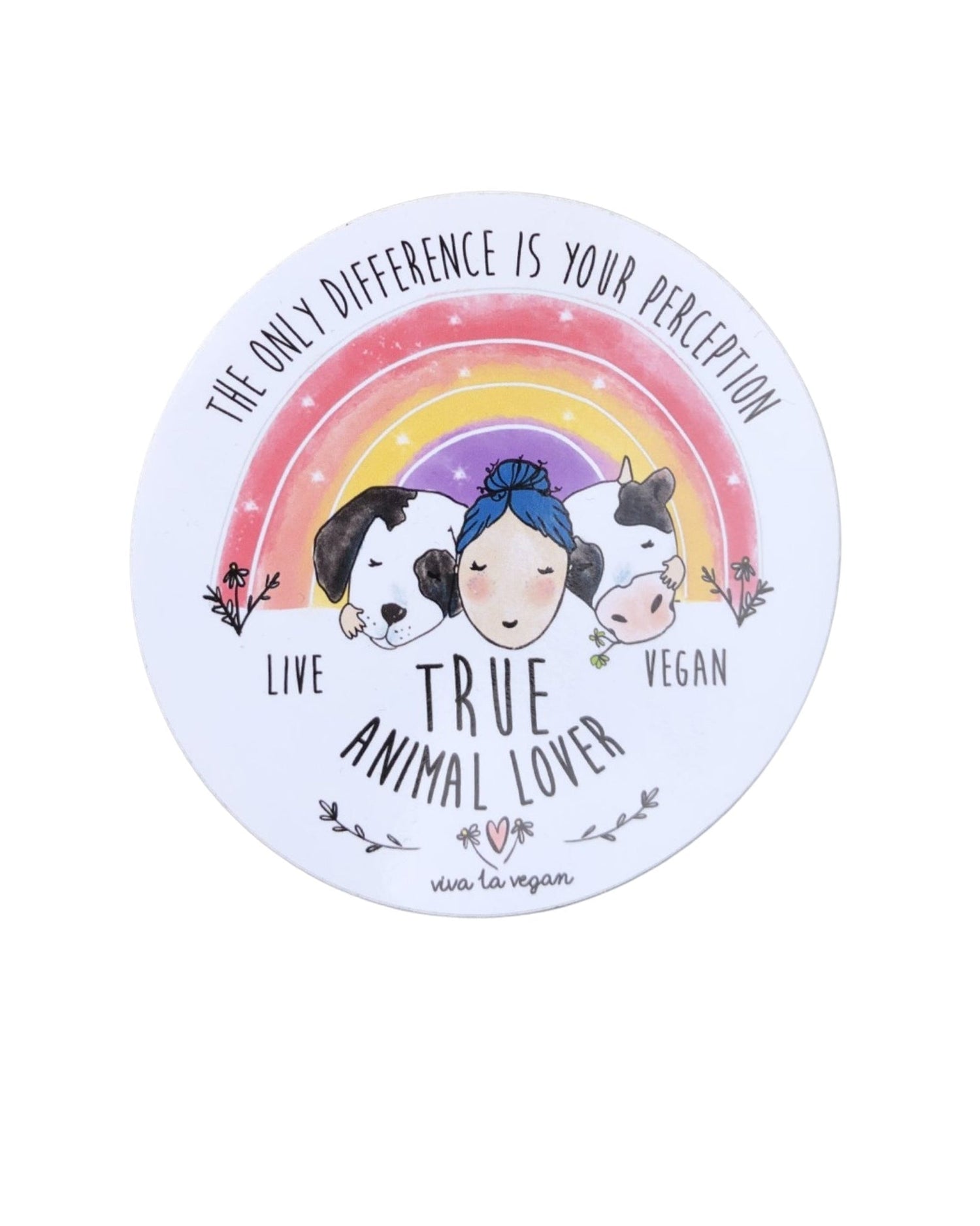 Vinyl Vegan Sticker - Animal Lover