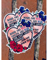 Roses are read violets are blue you cant eat animals and love them too stickers on a wall