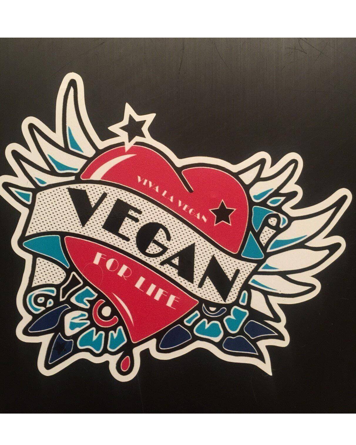 Vinyl Vegan Sticker - Vegan Tattoo