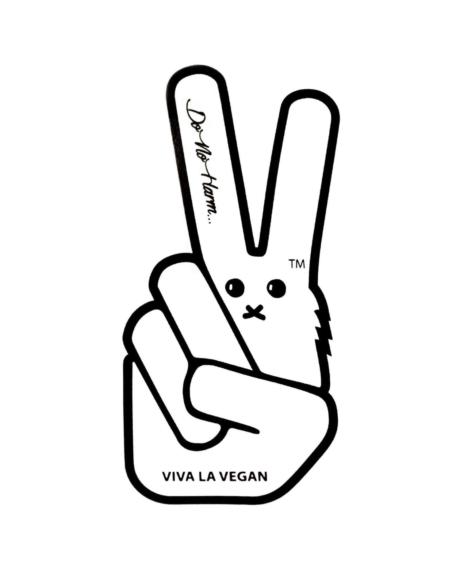 Vinyl Vegan Sticker - VLV Signature Finger Bunny