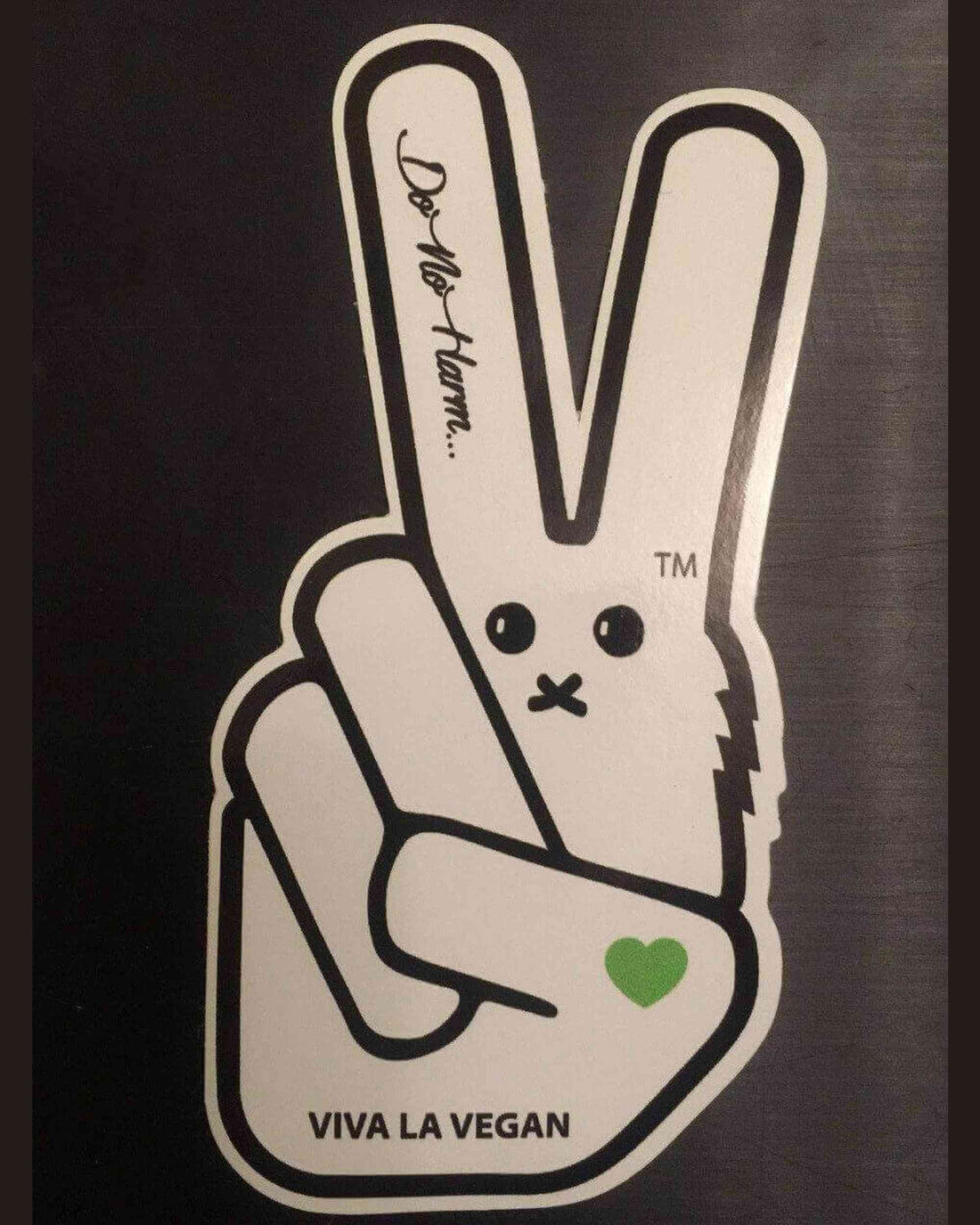 Vinyl Vegan Sticker - VLV Signature Finger Bunny