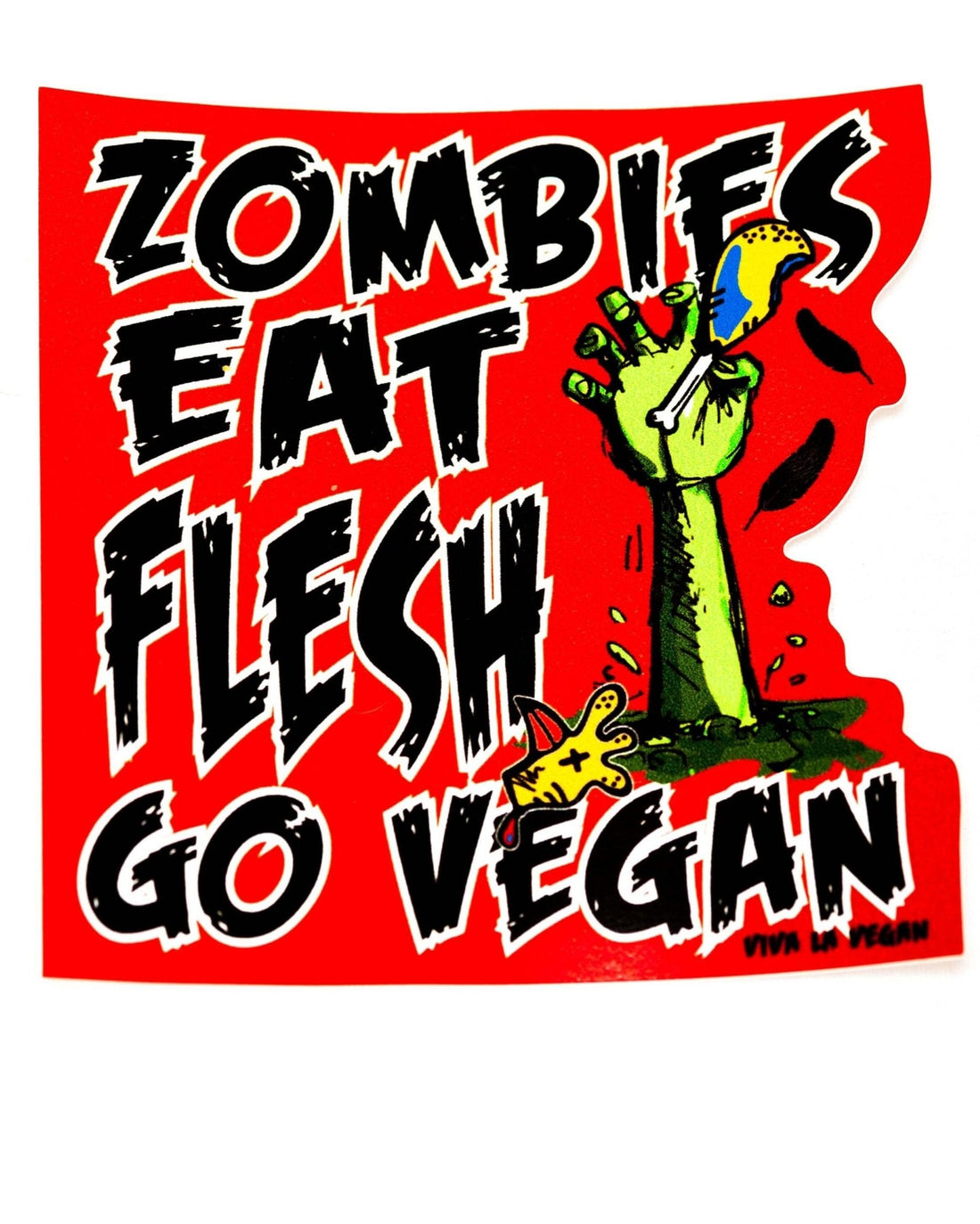 Vinyl Vegan Sticker - Zombies Eat Flesh