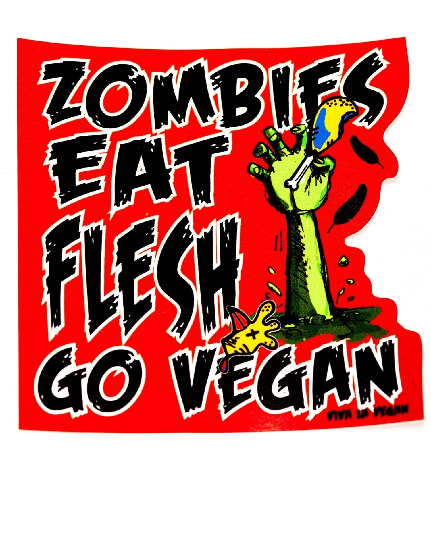 Vinyl Vegan Sticker - Zombies Eat Flesh