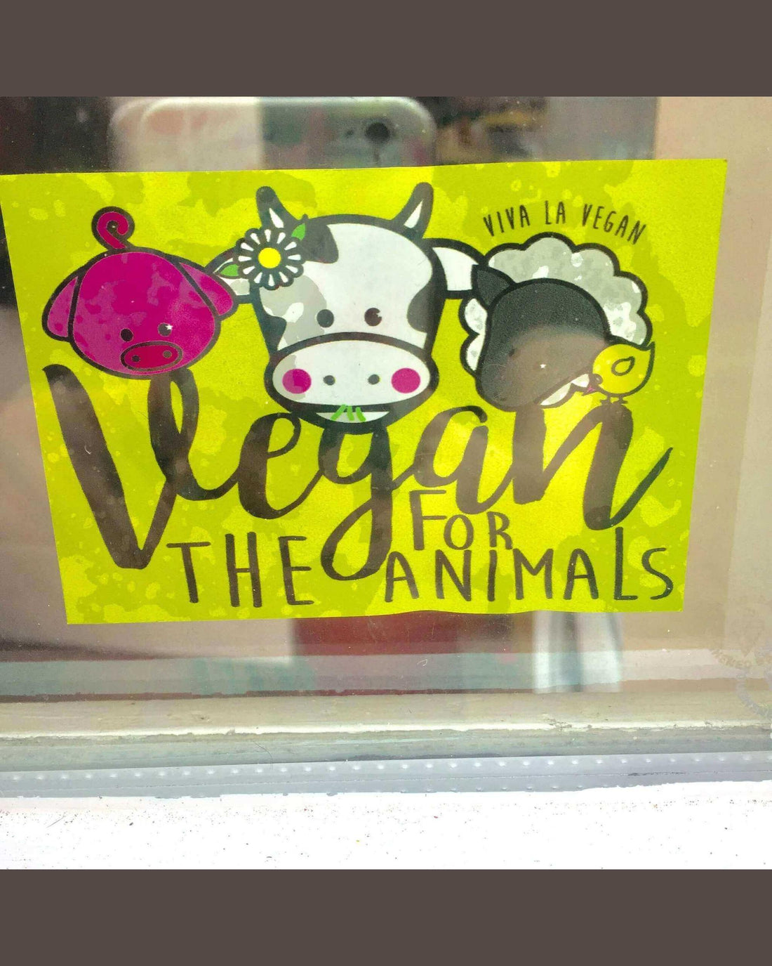 Window Cling - For The Animals 10 x 7 cm