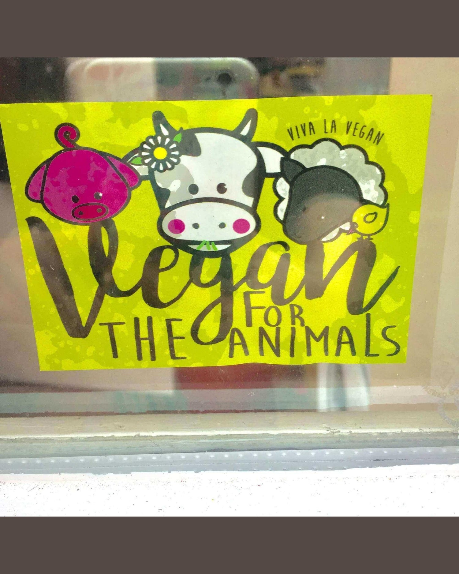 Window Cling - For The Animals 10 x 7 cm